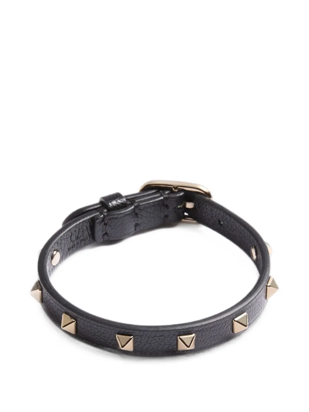 Valentino Garavani Bracciale The Spike in pelle - Nero