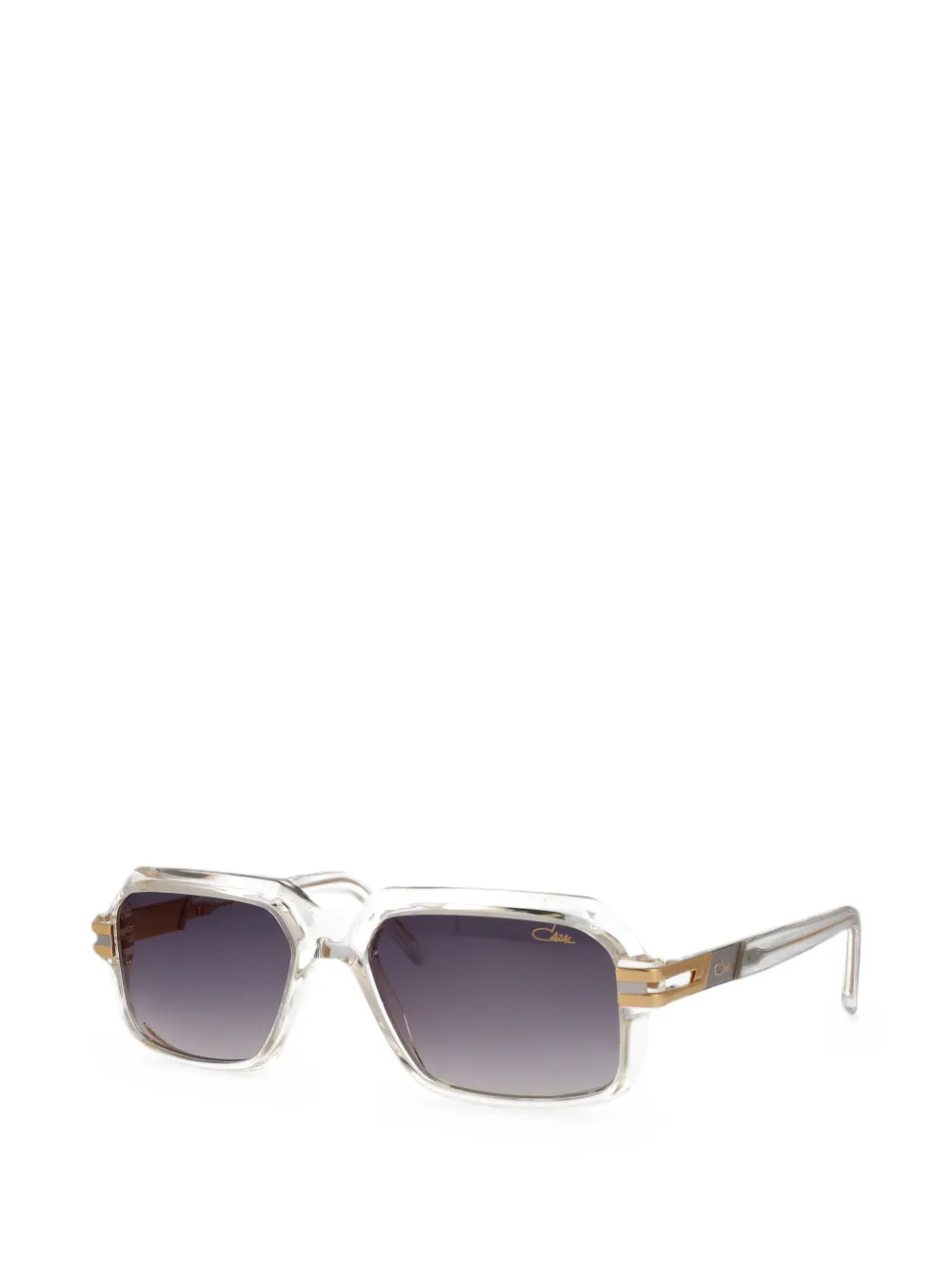 Cazal Zonnebril met geometrisch montuur Beige