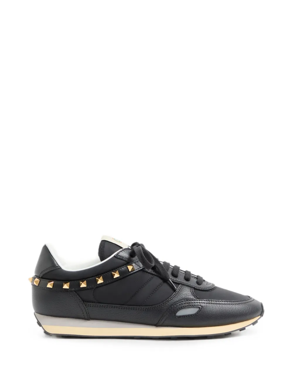 Valentino Garavani Stud Up sneaker in leather and nylon - Schwarz
