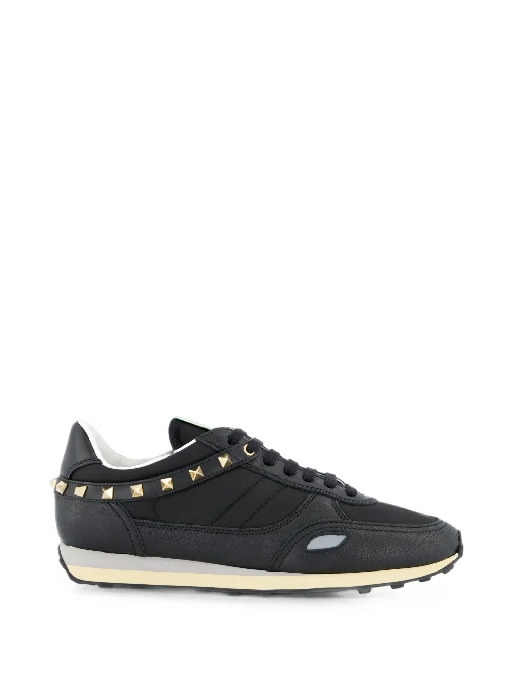 Valentino Garavani Stud Up sneakers van leer en nylon Zwart