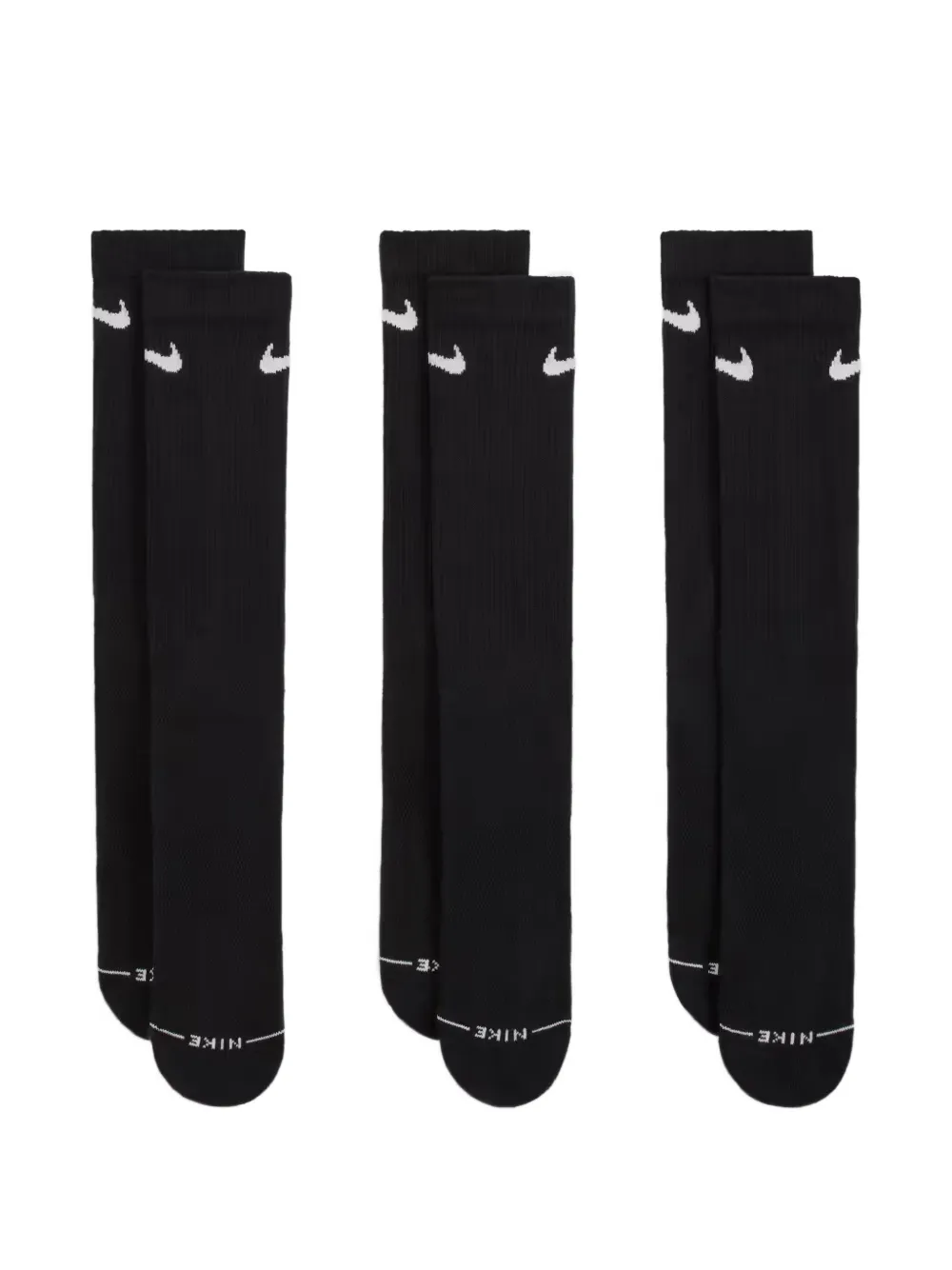 Nike Everyday Elevated Socks (set Of Three) In Black
