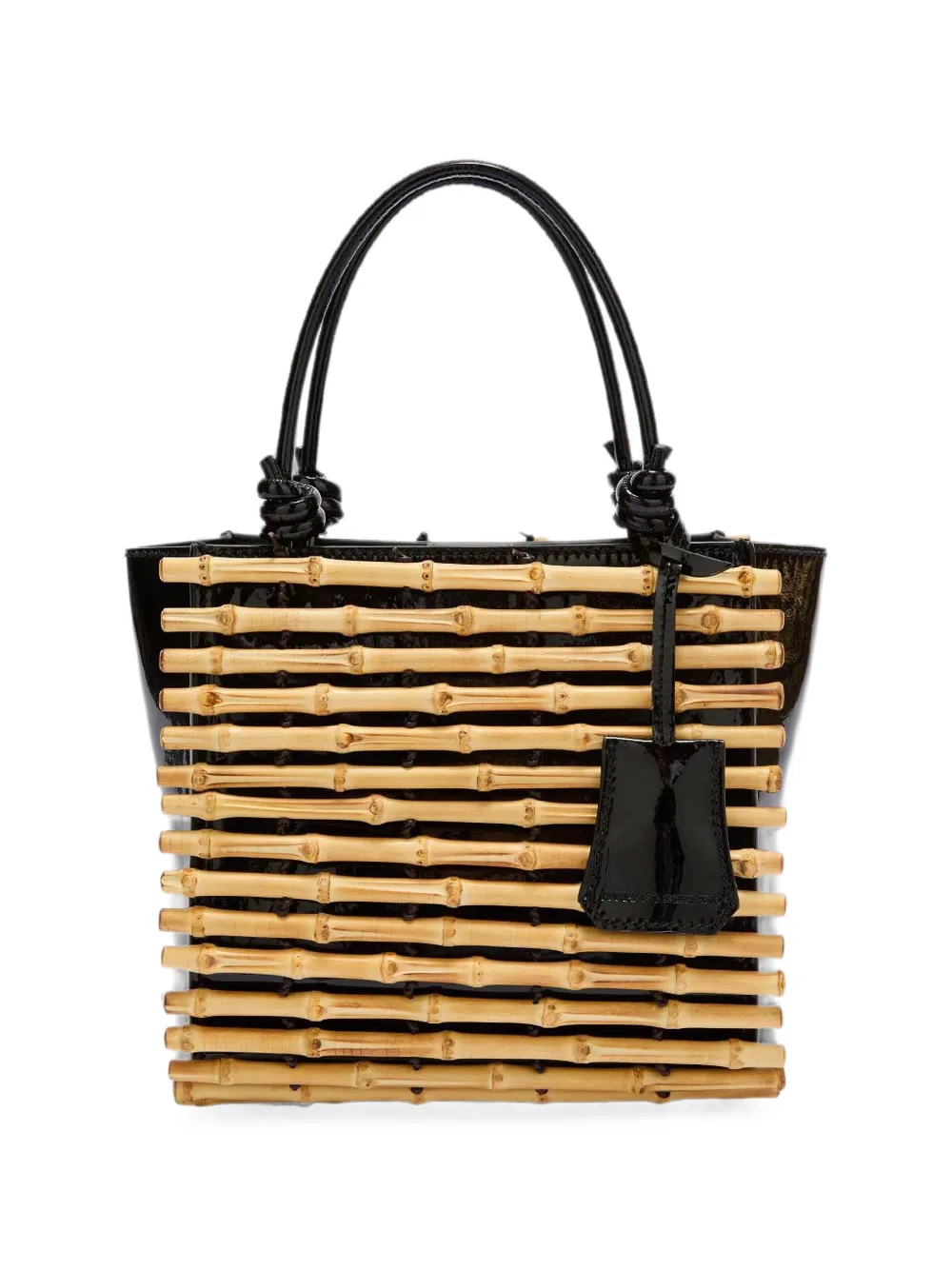 Ermanno Scervino mini Maggie bamboo-panel tote bag - Toni neutri
