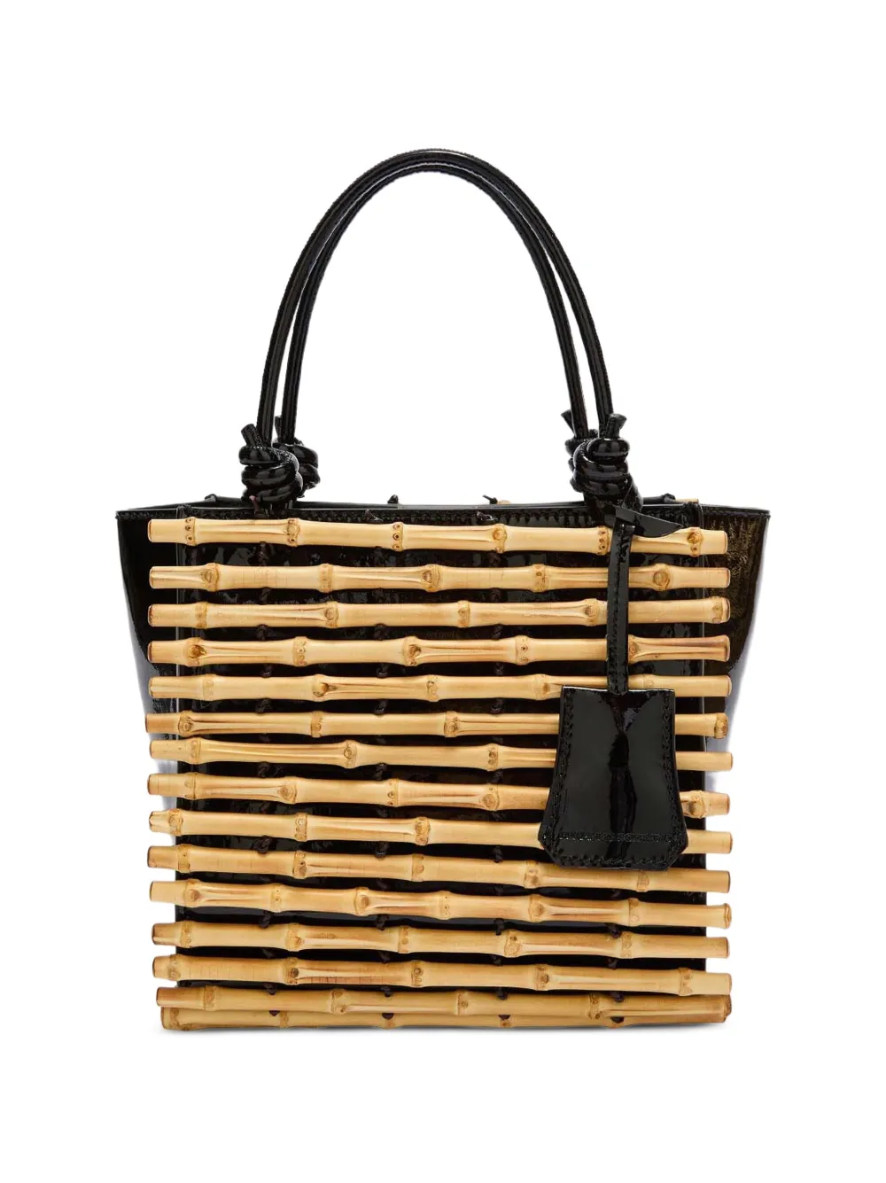 Ermanno Scervino mini Maggie bamboo-panel tote bag - Toni neutri