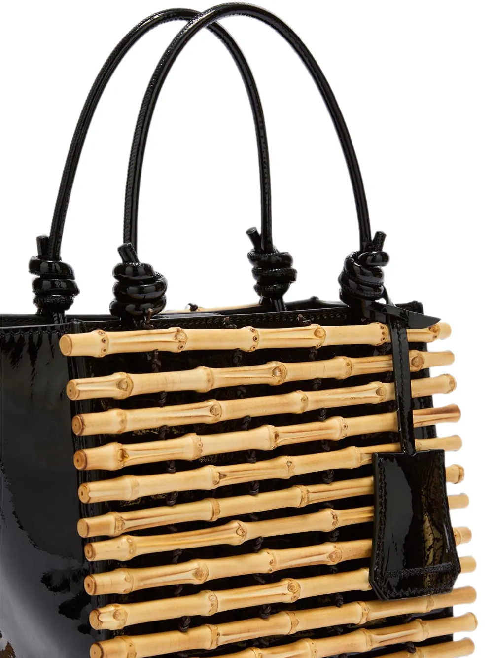 Ermanno Scervino Maggie mini-shopper met bamboe vlak Beige