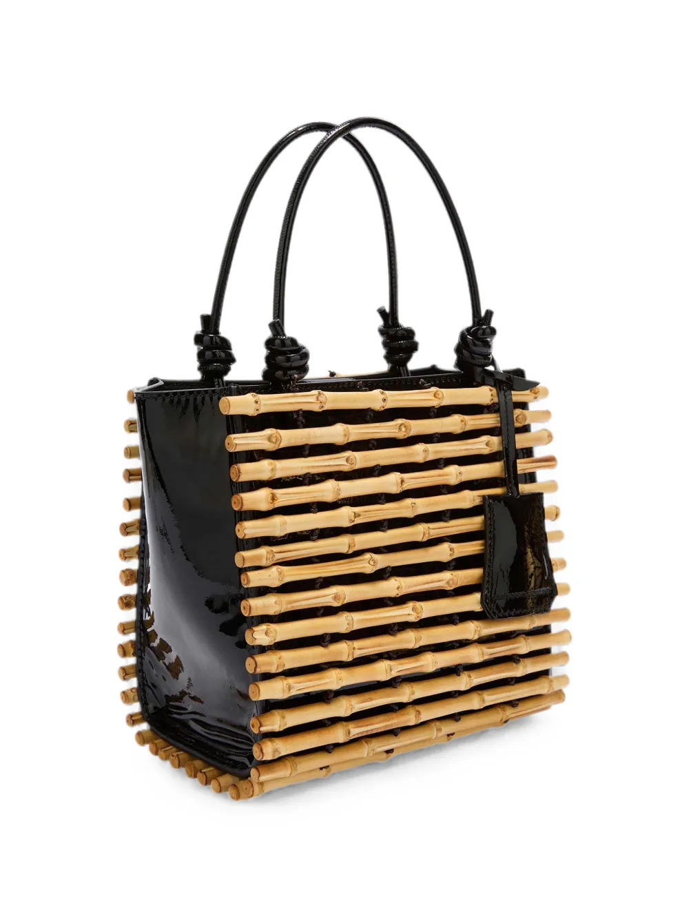 Ermanno Scervino Maggie mini-shopper met bamboe vlak Beige