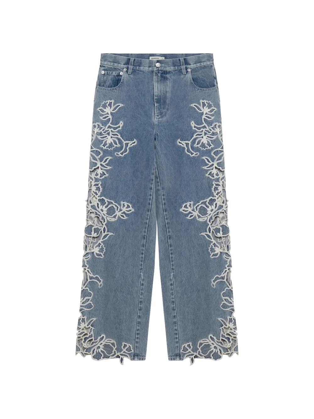 Simkhai Porter embroidered jeans - Blu