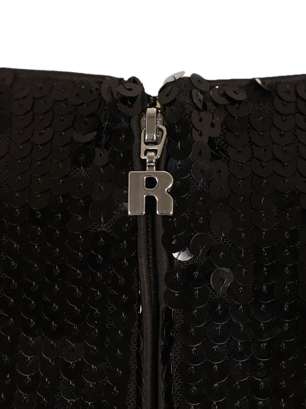 ROTATE BIRGER CHRISTENSEN Mini-jurk verfraaid met pailletten en rosette-detail Zwart