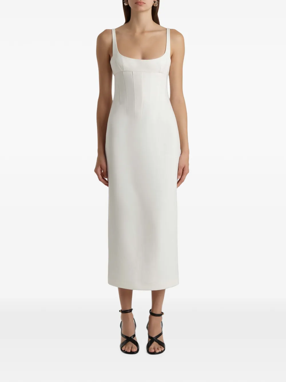 KHAITE Lotte jurk in crème Wit