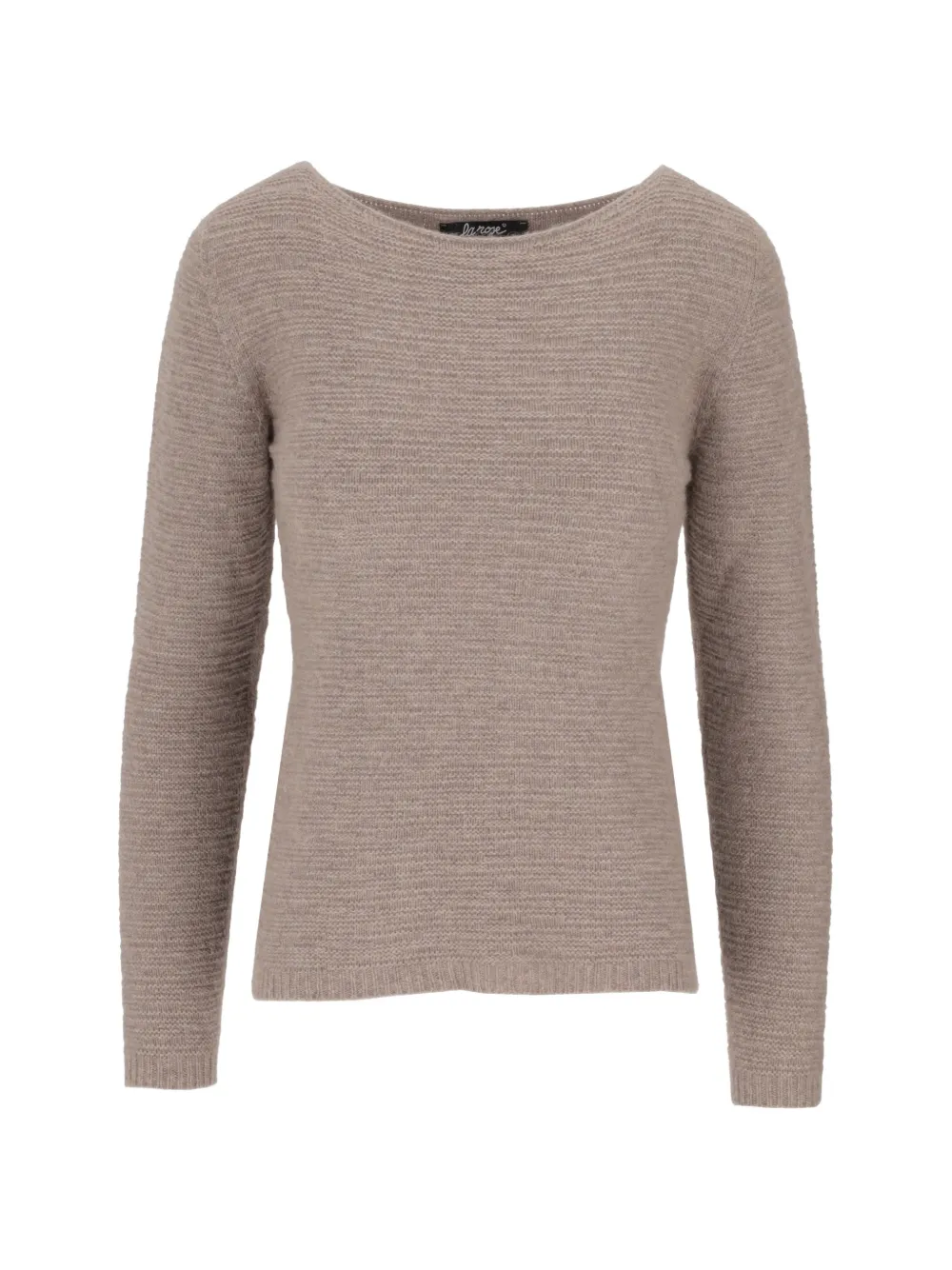 La-Rose boat-neck ribbed-knit jumper - Marrone