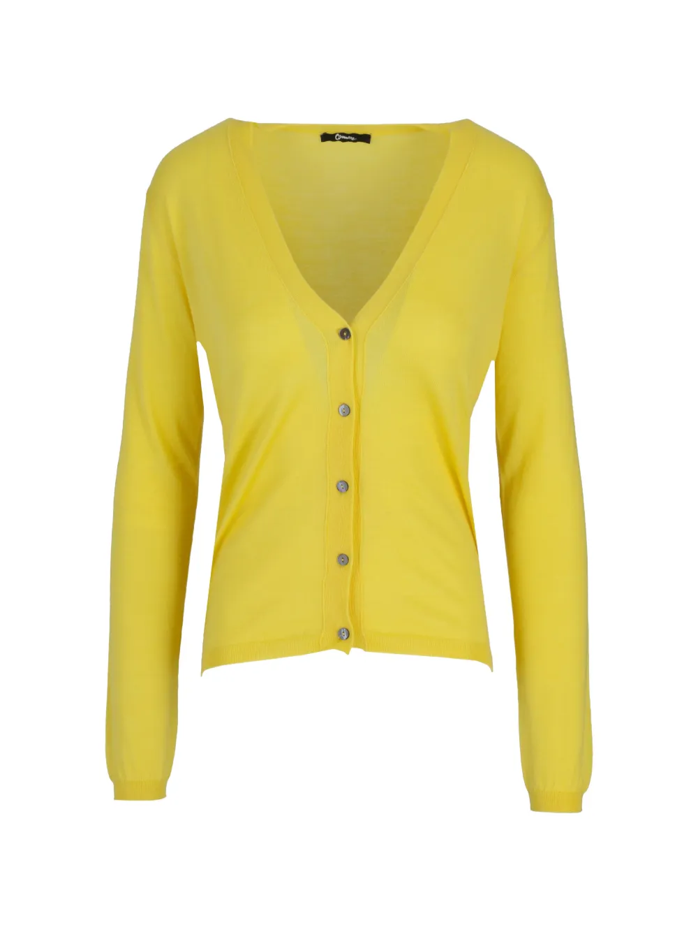 La-Rose cropped V-neck cardigan - Giallo