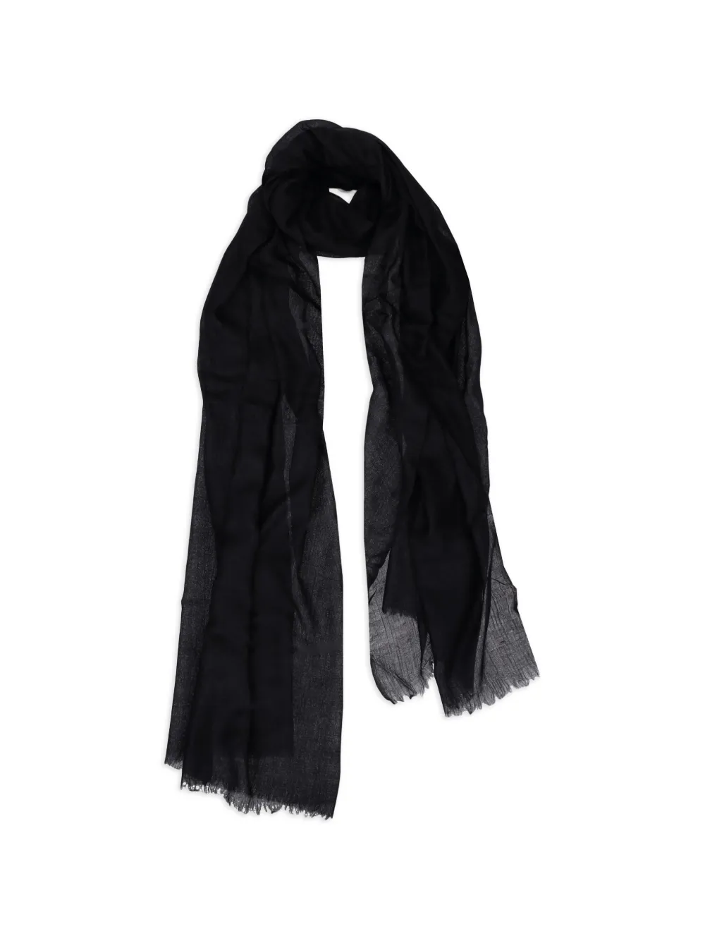 La-Rose frayed-edge scarf - Nero