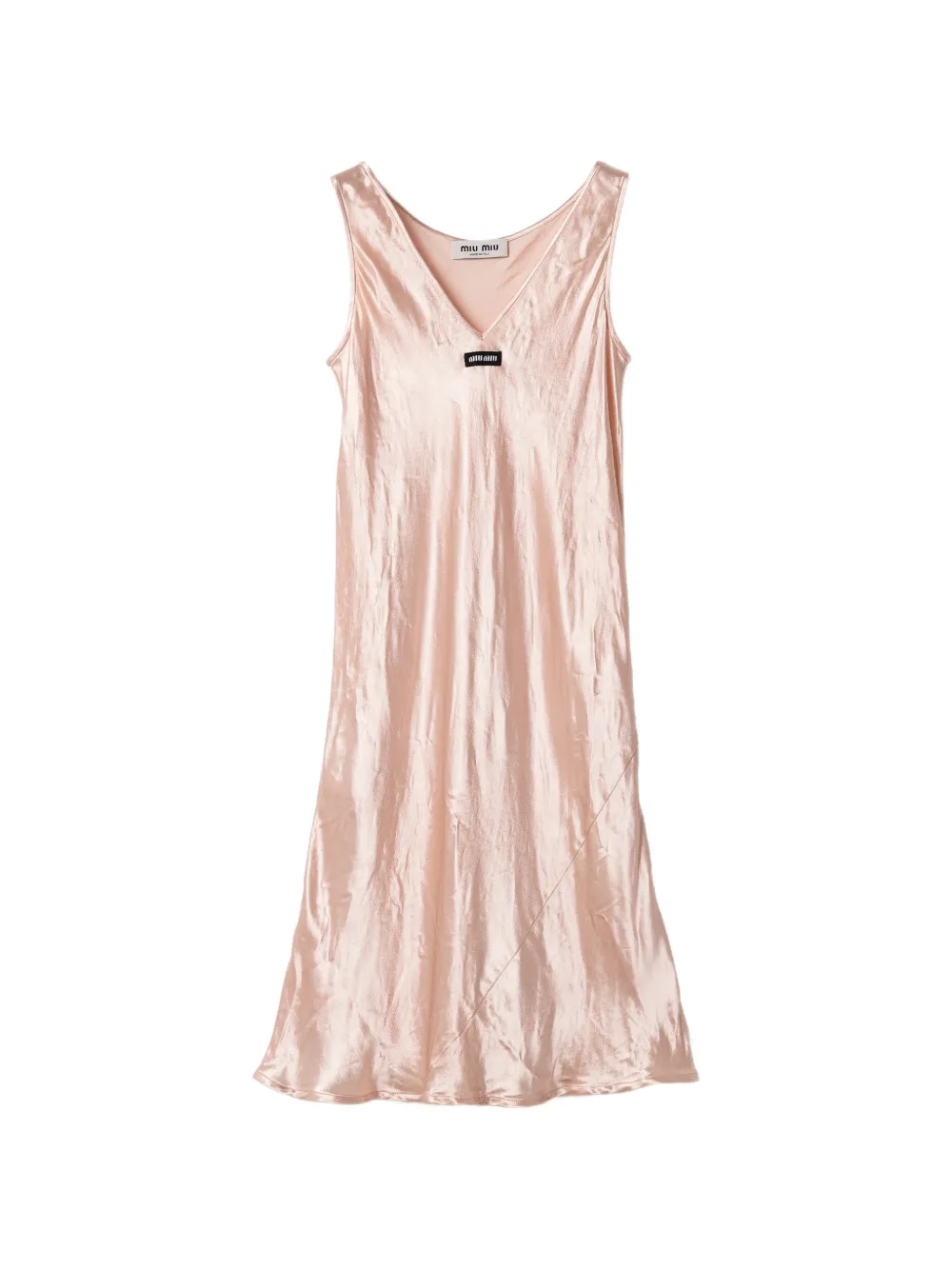 Miu Satijnen midi-jurk Roze
