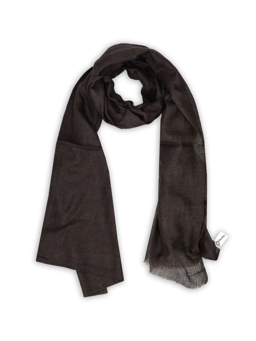 La-Rose frayed-edge scarf - Marrone