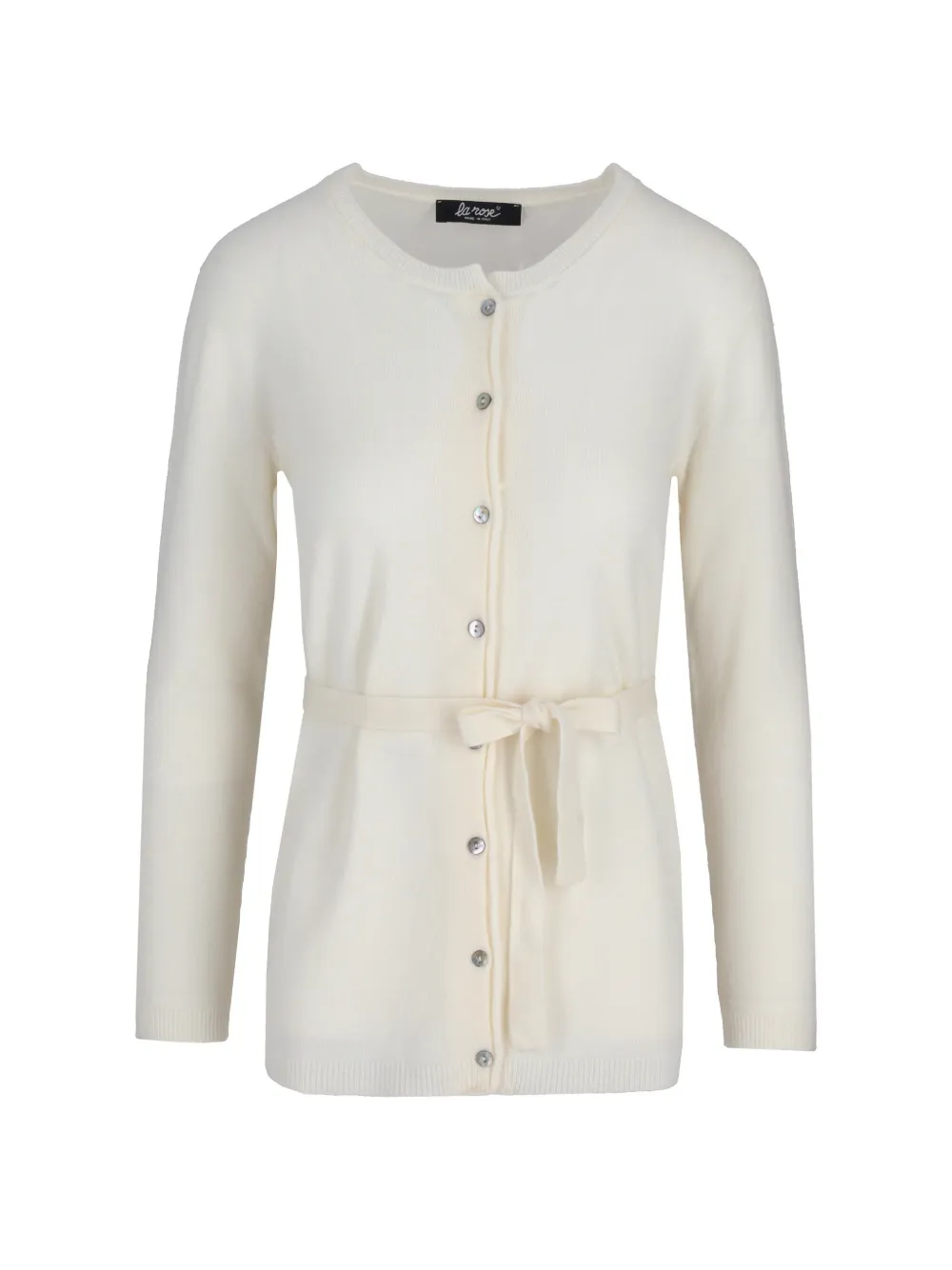 La-Rose belted button-front cardigan - Toni neutri