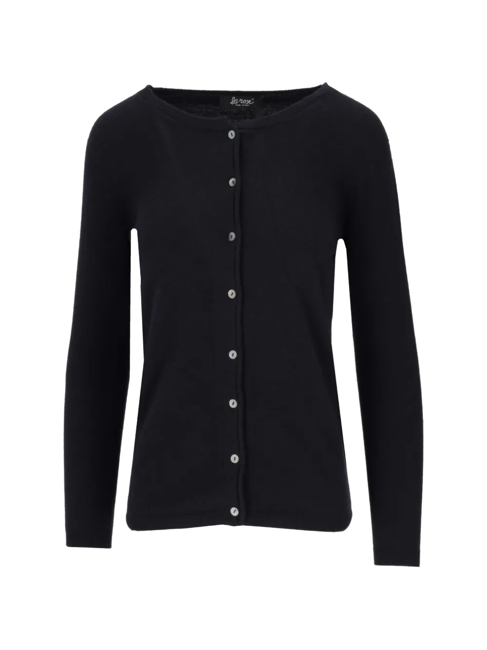 La-Rose button-up long-sleeved cardigan - Blu