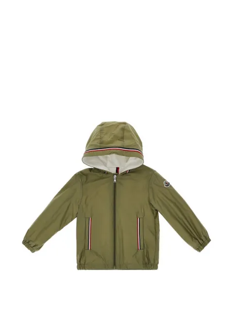Moncler striped-trim hooded jacket