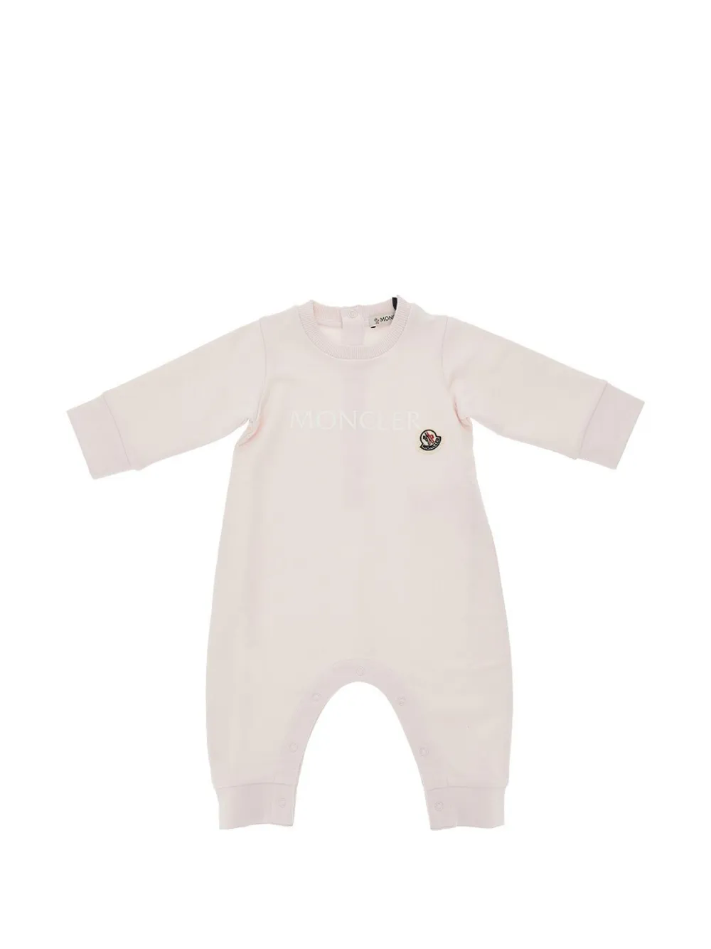Moncler logo-patch jersey romper | rosado | Image 1