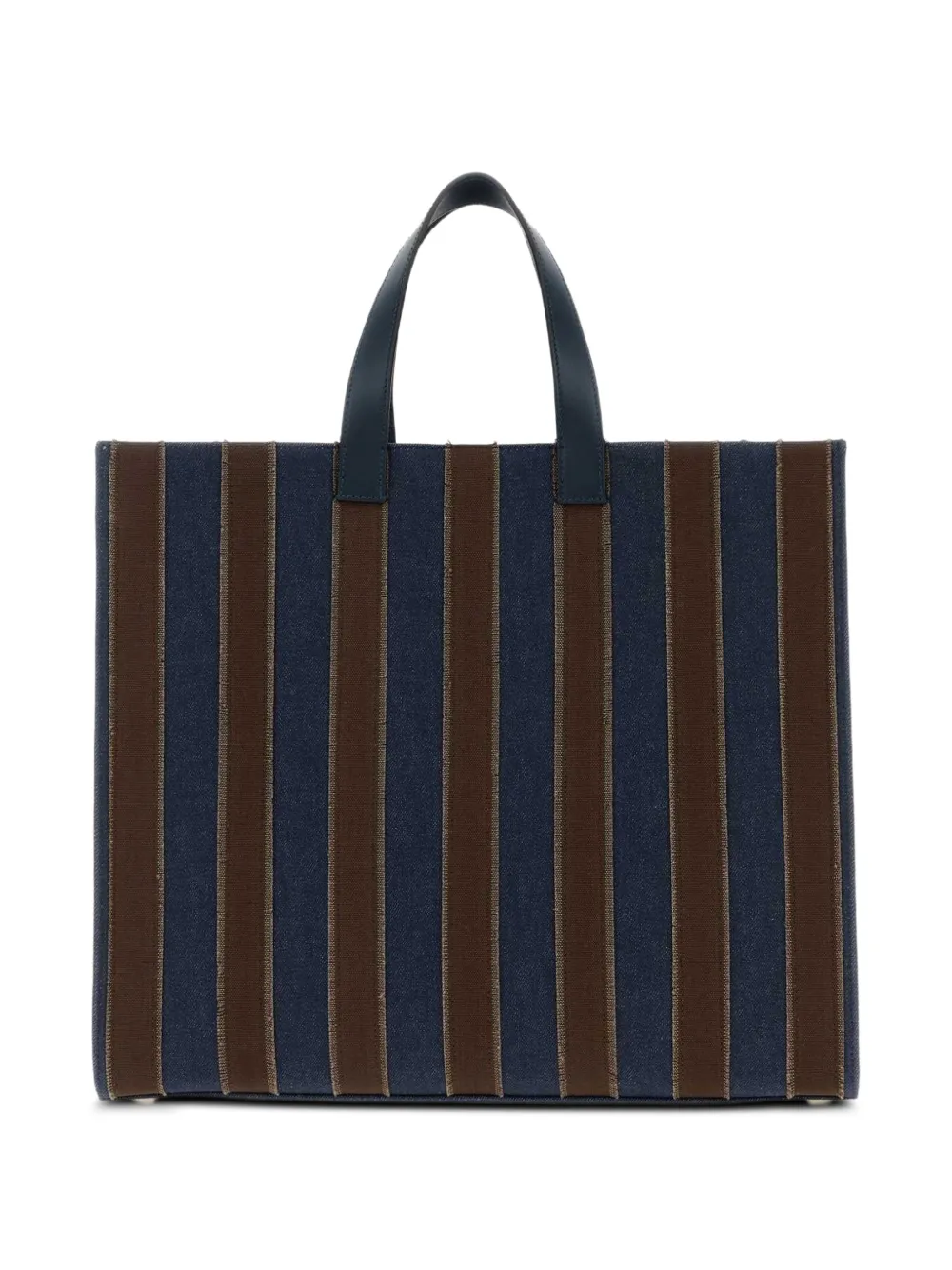 FENDI Pequin schoudertas met logo-patch Blauw