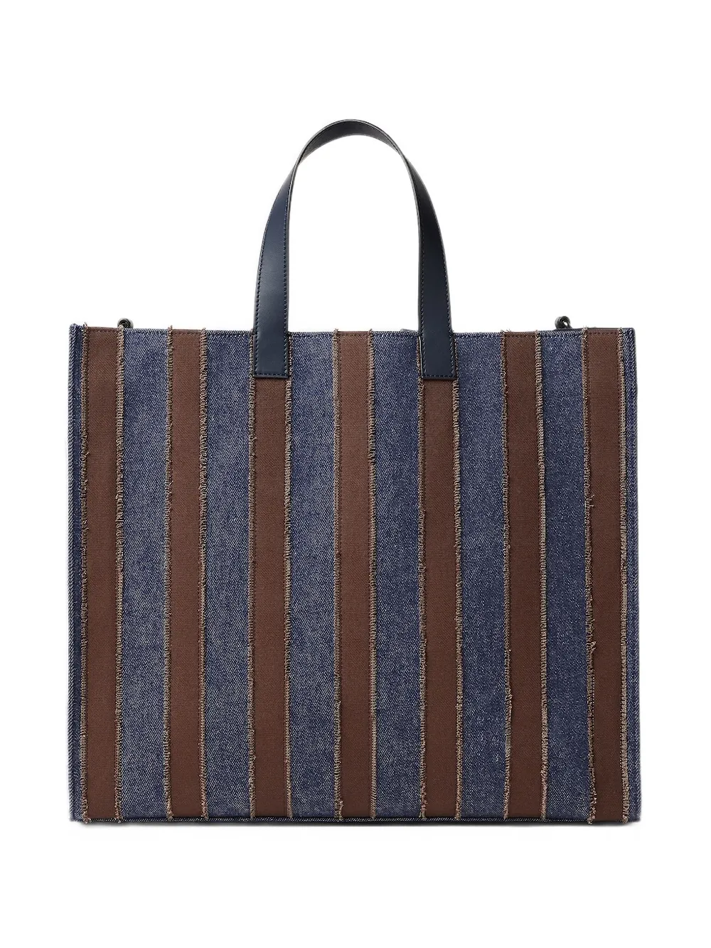 FENDI Pequin logo-patch shoulder bag - Blu
