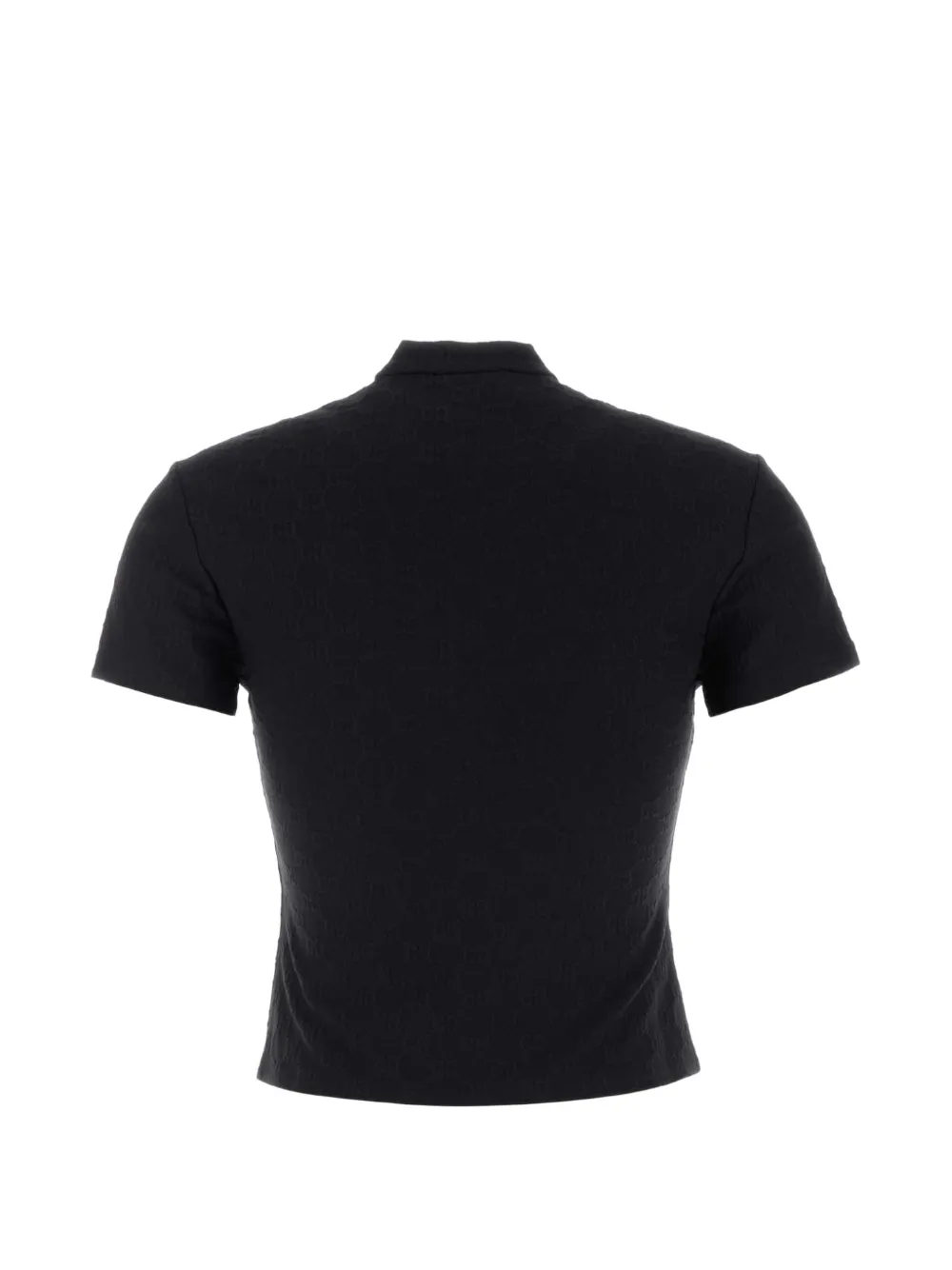 Gucci T-shirt met halve rits en GG-jacquard Zwart