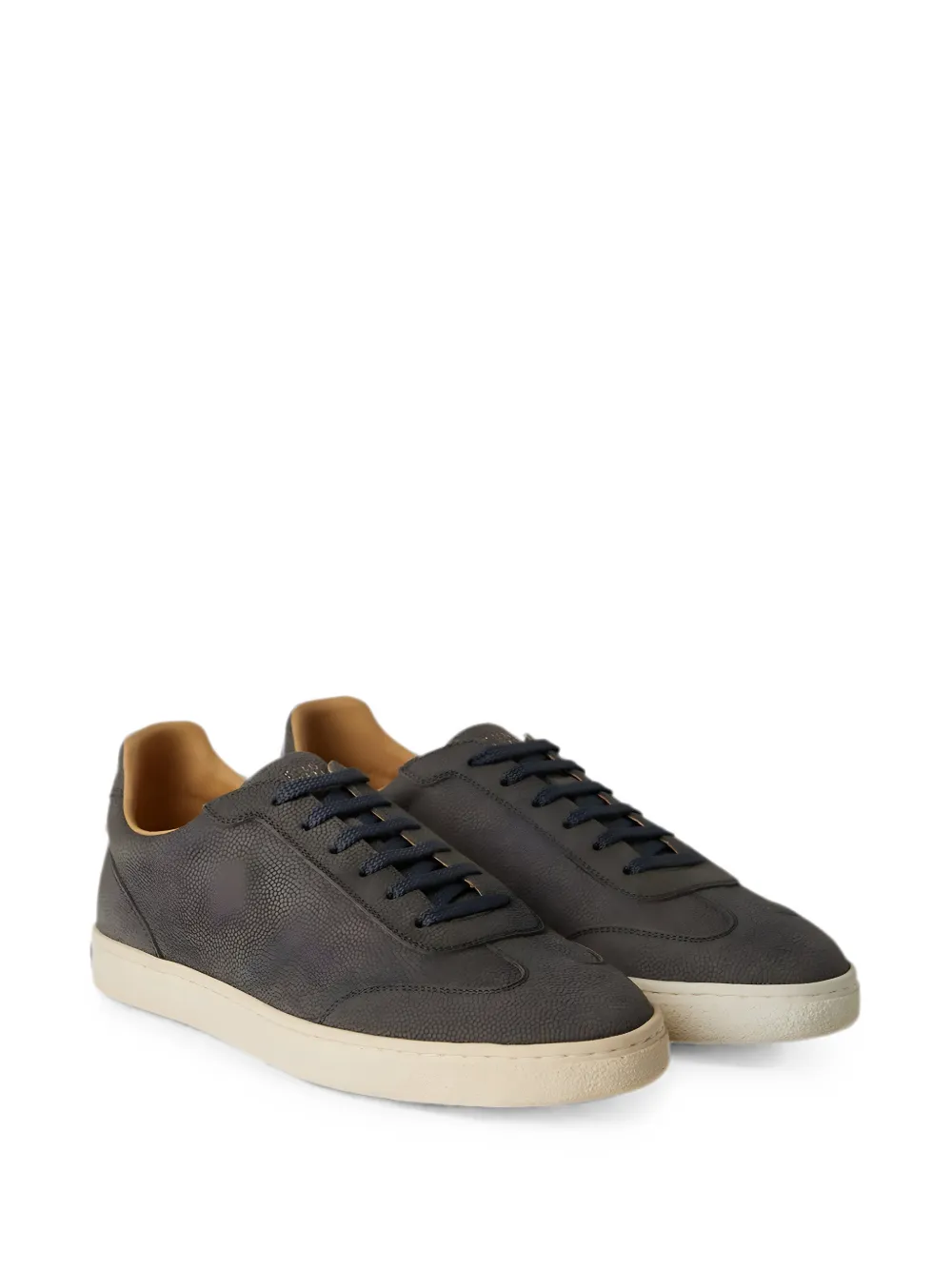 Brunello Cucinelli pebbled leather sneakers Grijs