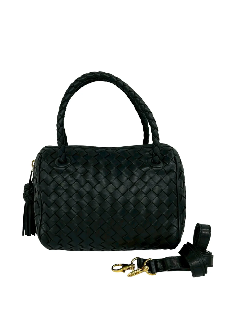Bottega Veneta Pre-Owned 2012-2026 Nappa Intrecciato satchel - Black