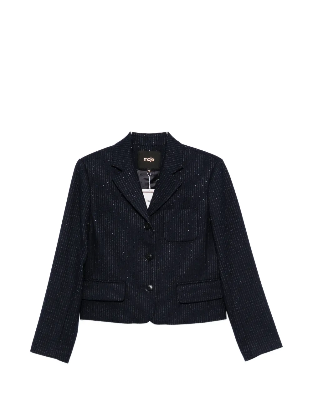 Maje pinstriped sequin-embellished blazer - Blau