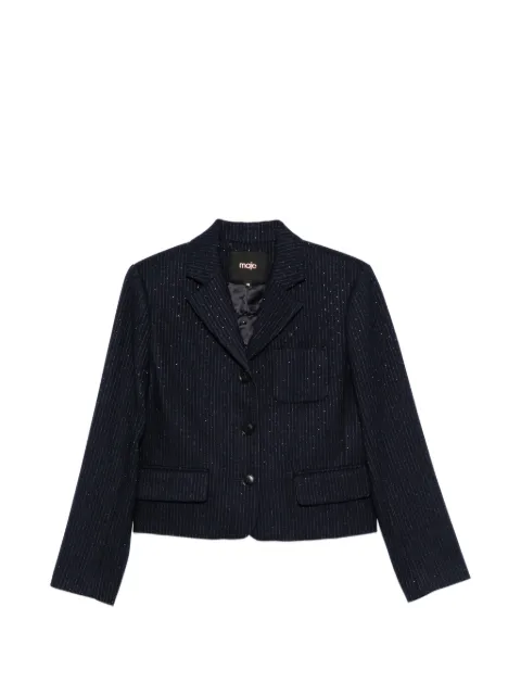 Maje pinstriped sequin-embellished blazer