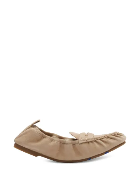 Burberry suede fawn loafers
