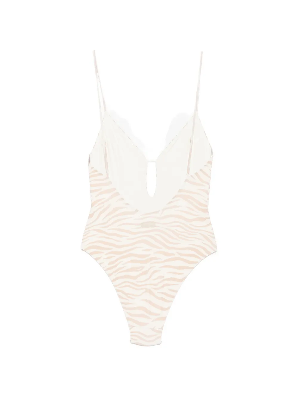 MC2 Saint Barth Crunchy badpak met zebraprint Beige
