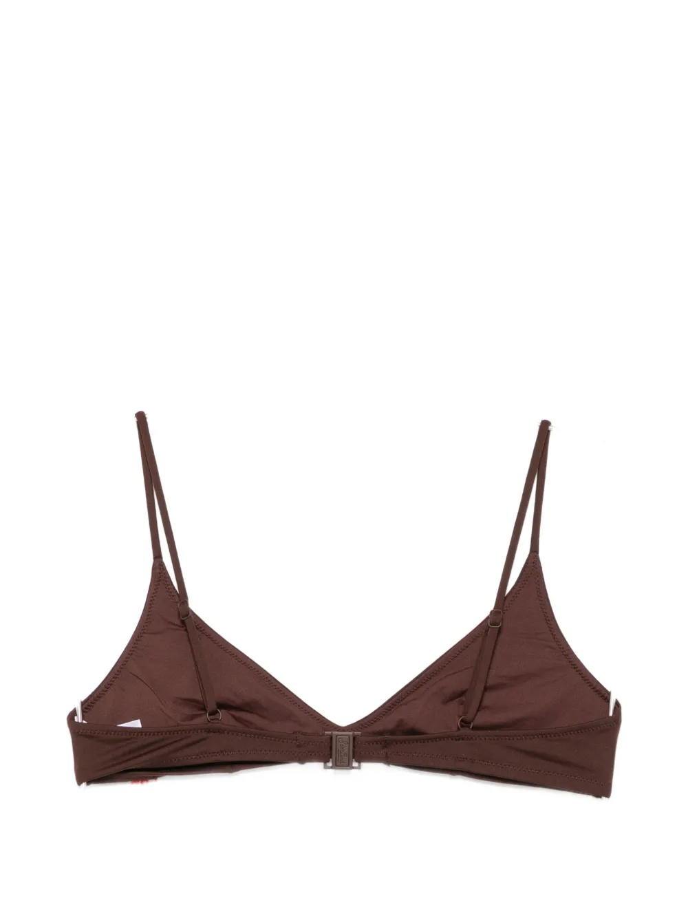 MC2 Saint Barth Paloma triangel bikinitop verfraaid met kralen Bruin