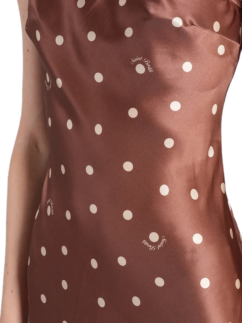 MC2 Saint Barth Maxi-jurk met stippen Bruin