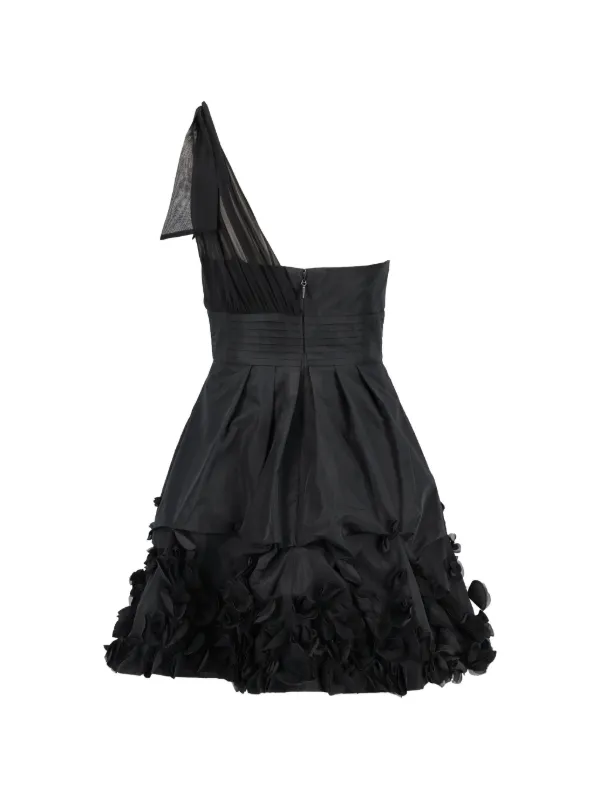 bcbg dresses black Asymmetrical Off Shoulder Dress