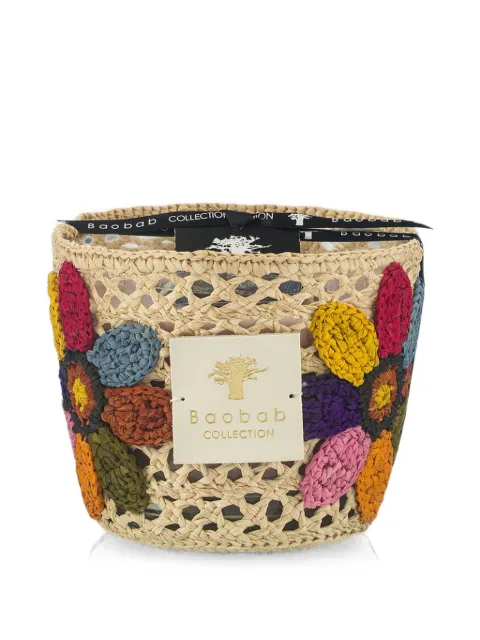 Baobab Collection Girasol hand-braided raffia candle