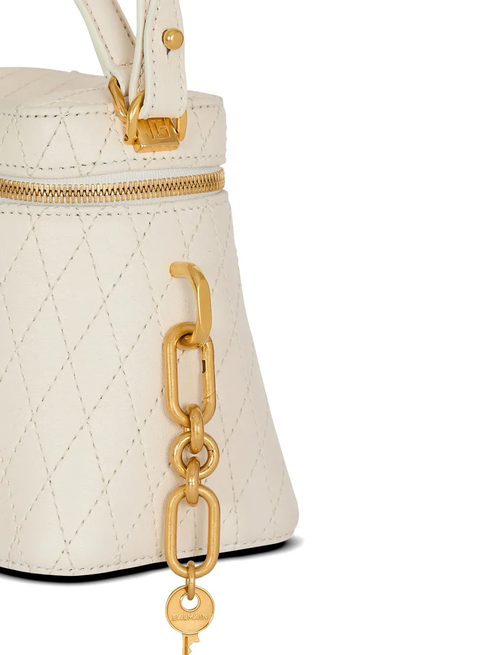 Balmain Pulse gewatteerde leren shopper Beige