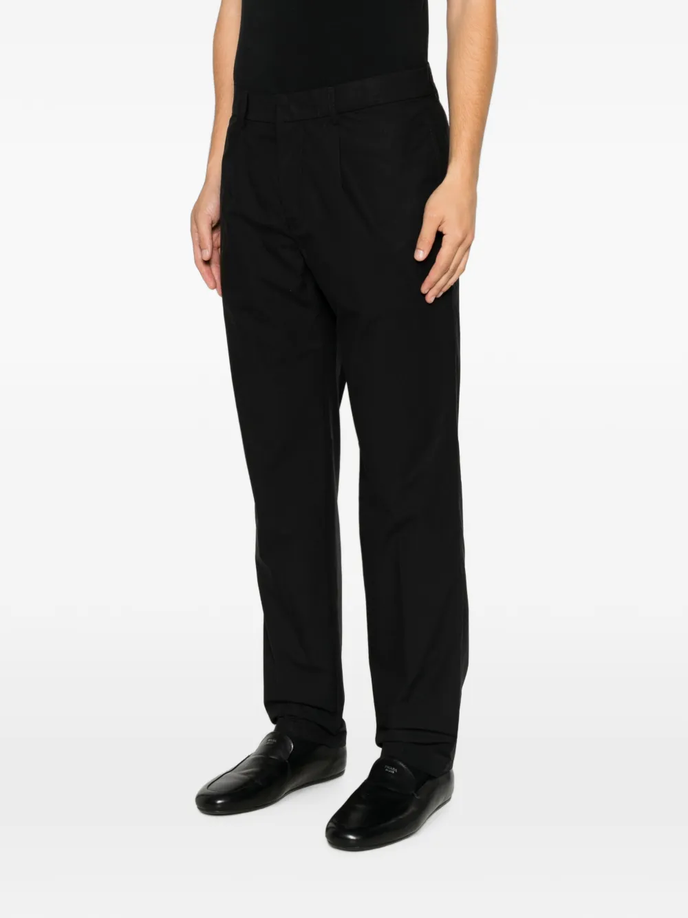 Emporio Armani Straight plooibroek Zwart