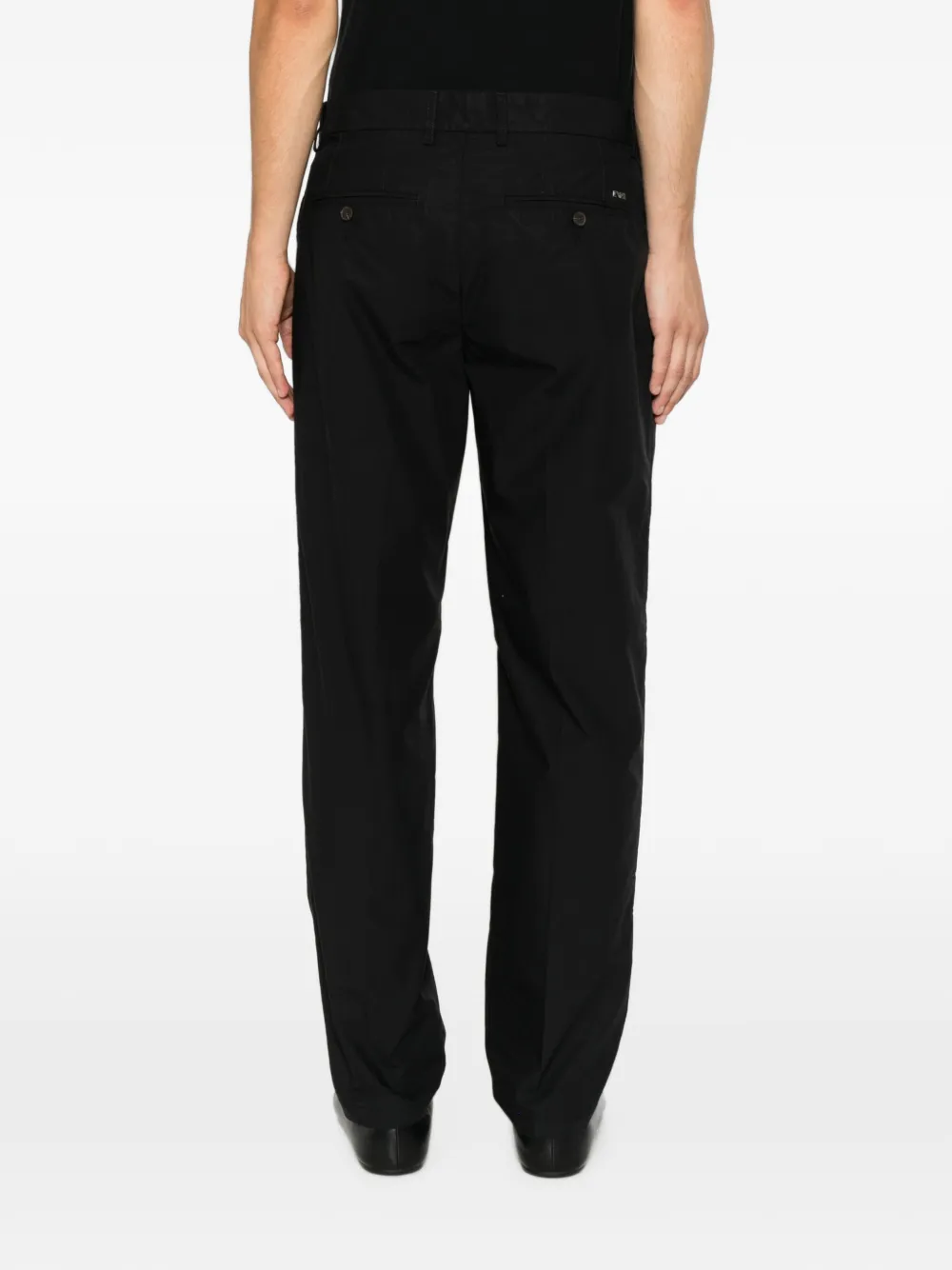 Emporio Armani Straight plooibroek Zwart