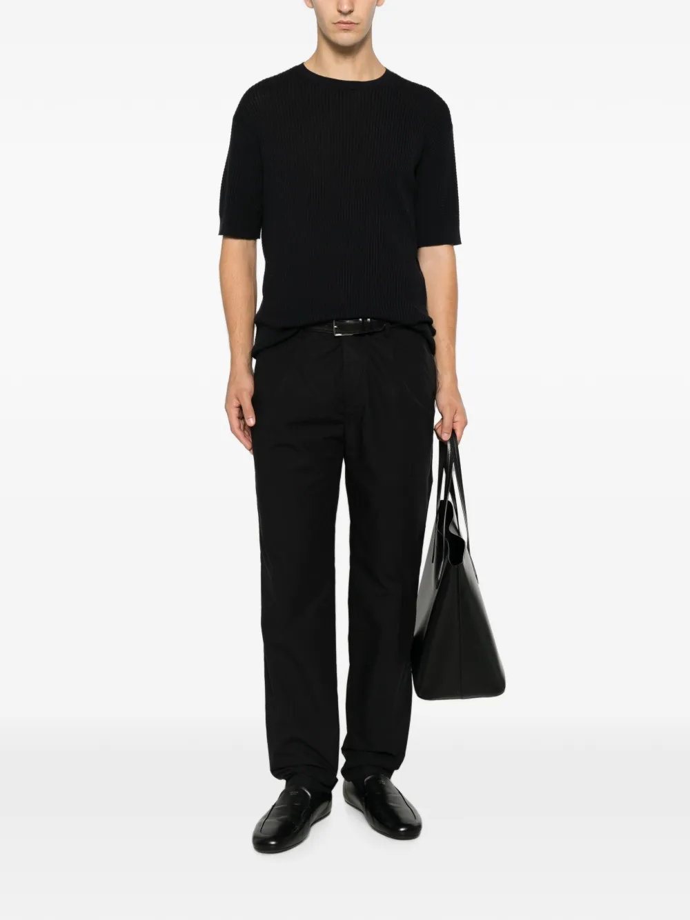 Emporio Armani Straight plooibroek Zwart
