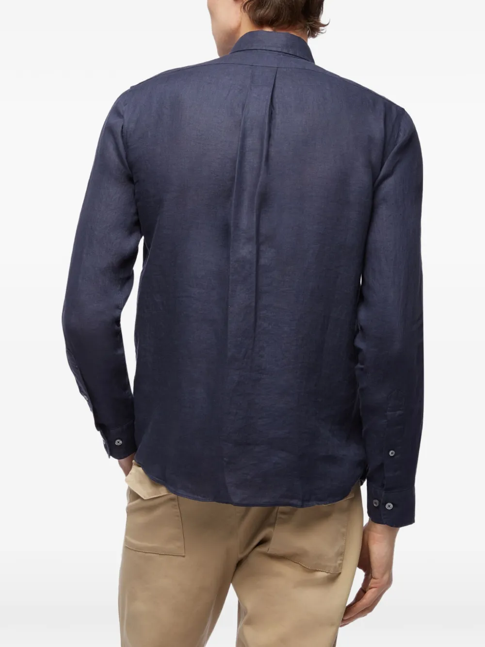 Brooks Brothers Linnen overhemd Blauw