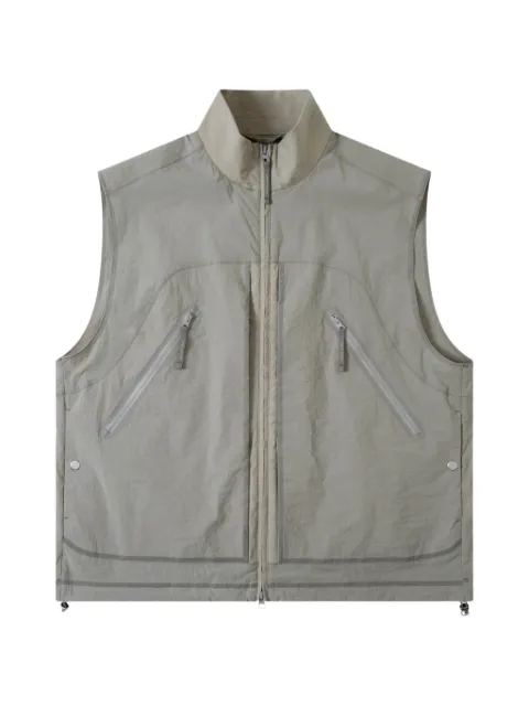 Spoonyard zip-up funnel-neck vest