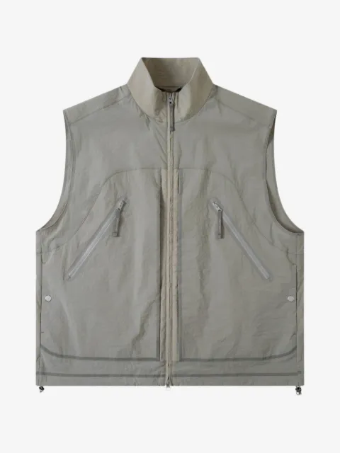 Spoonyard zip-up funnel-neck vest
