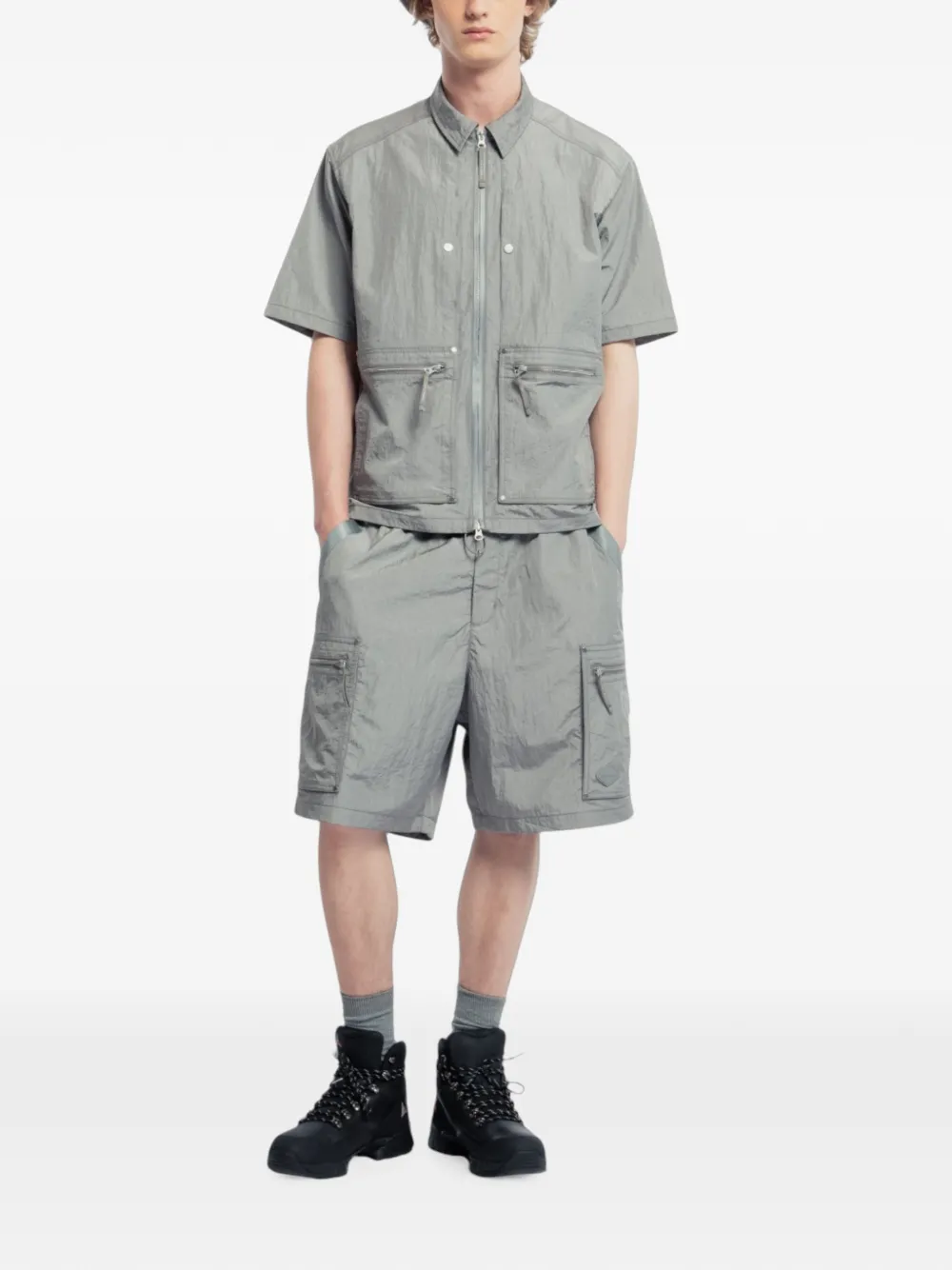 Spoonyard Cargo shorts met ritszak Grijs