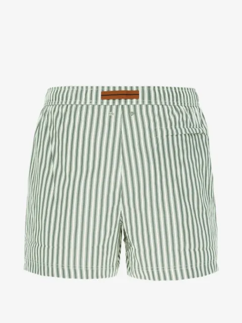 Zegna shorts de playa con rayas estampadas y cordones
