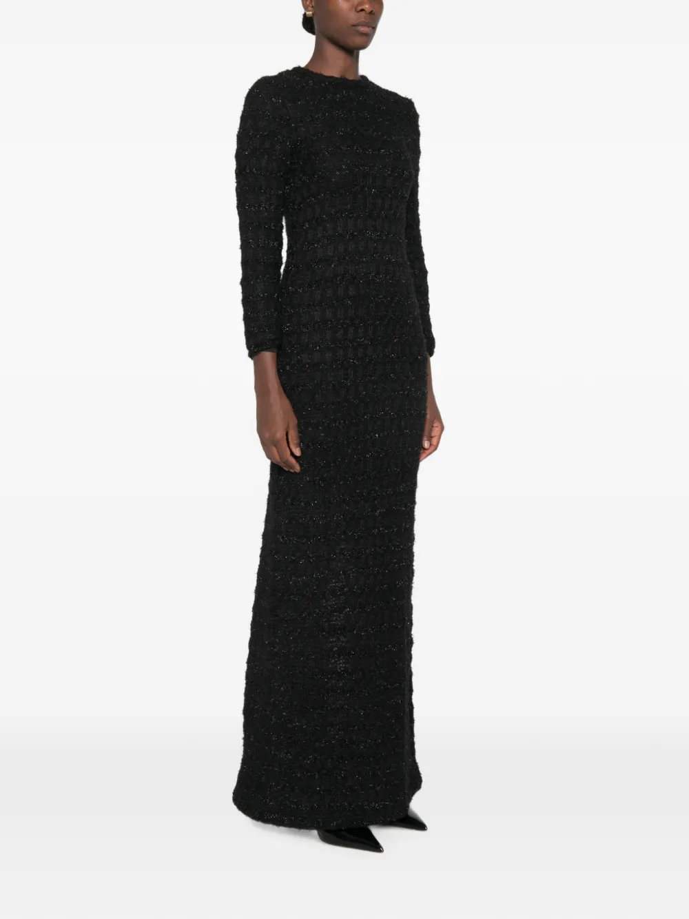 Balenciaga Pre-Owned Button-up maxi-dress Zwart