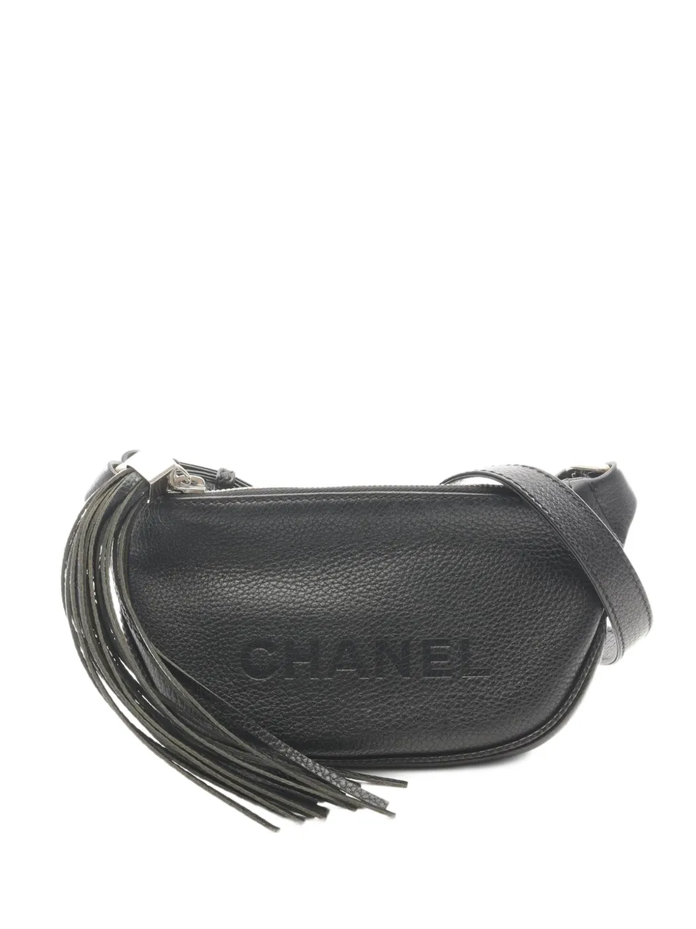 CHANEL Pre-Owned 2002-2003 Logo fringe shoulder bag - Nero