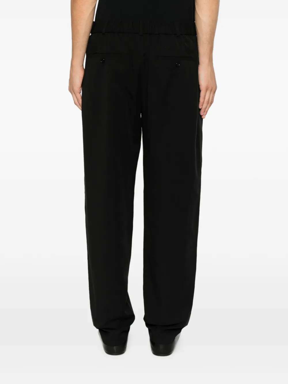 Emporio Armani Pantalon met elastische tailleband Zwart