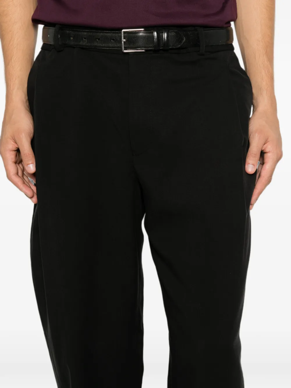 Emporio Armani Pantalon met elastische tailleband Zwart
