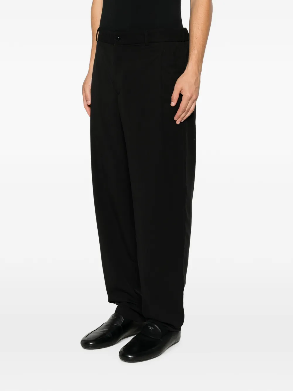 Emporio Armani Pantalon met elastische tailleband Zwart