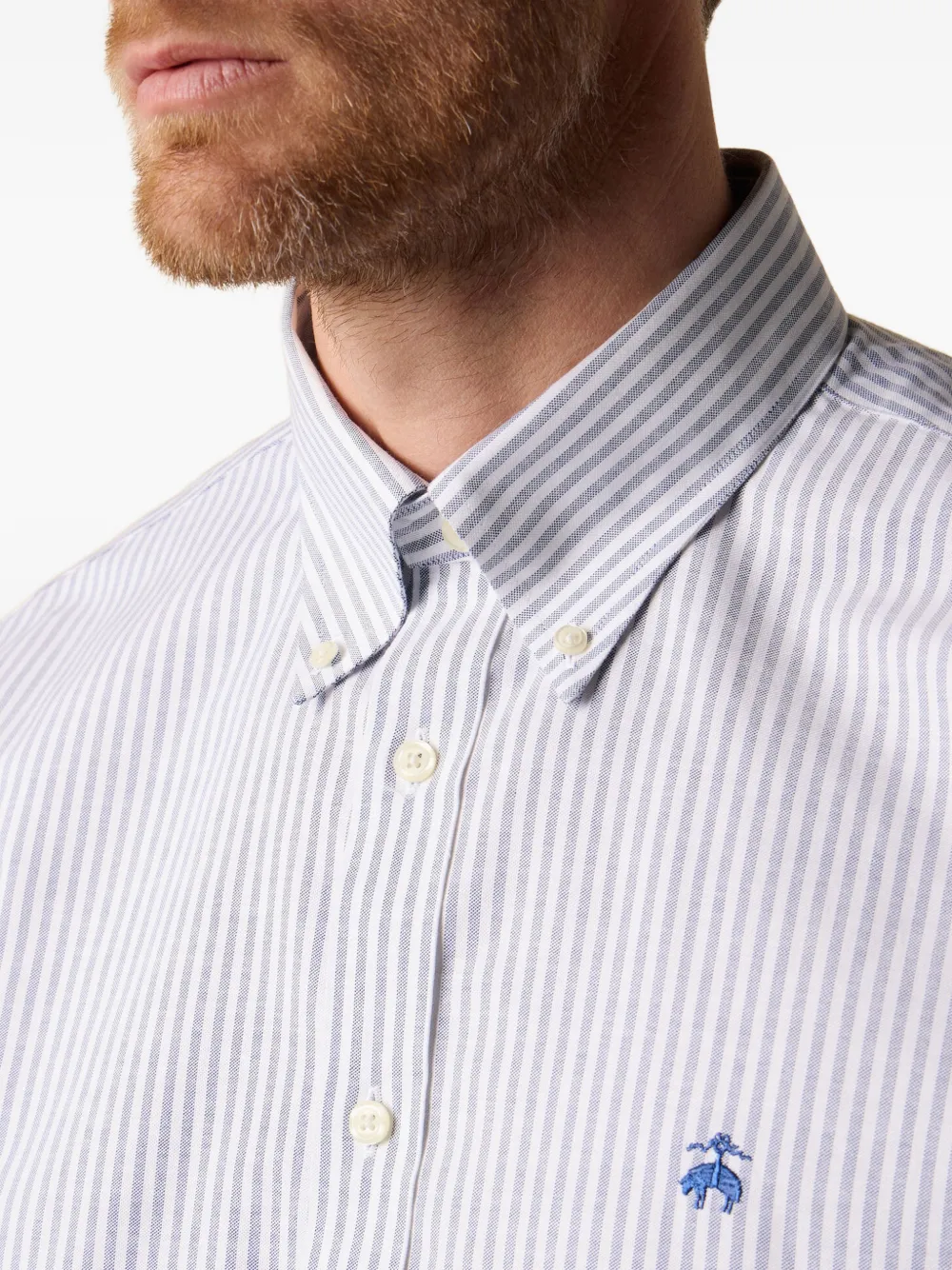 Brooks Brothers Gestreept overhemd Wit