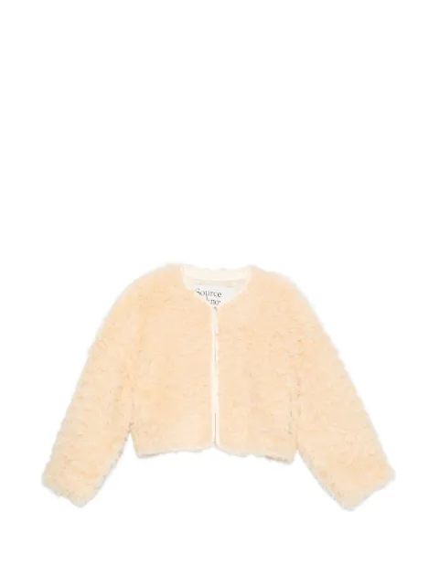 SOURCE UNKNOWN Daye shearling cropped jacket